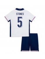 Anglie John Stones #5 Domácí dres pro děti ME 2024 Krátký Rukáv (+ trenýrky)